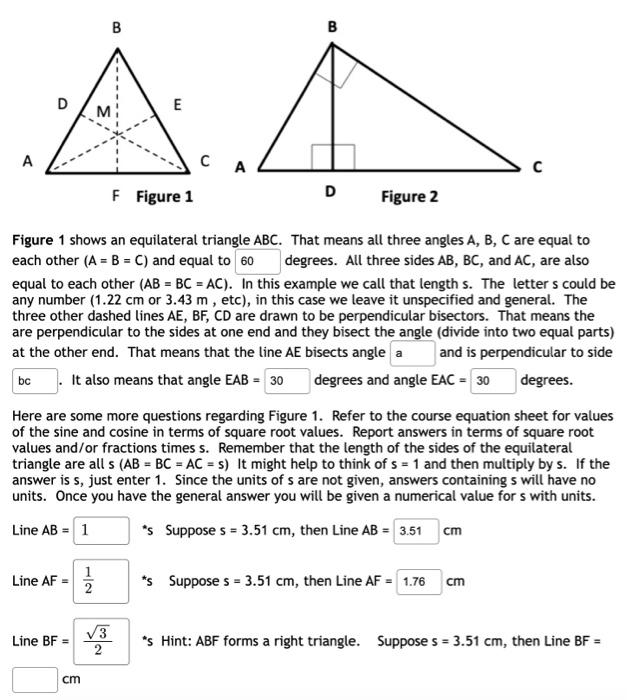 Solved Figure 1 Shows An Equilateral Triangle Abc That 2730