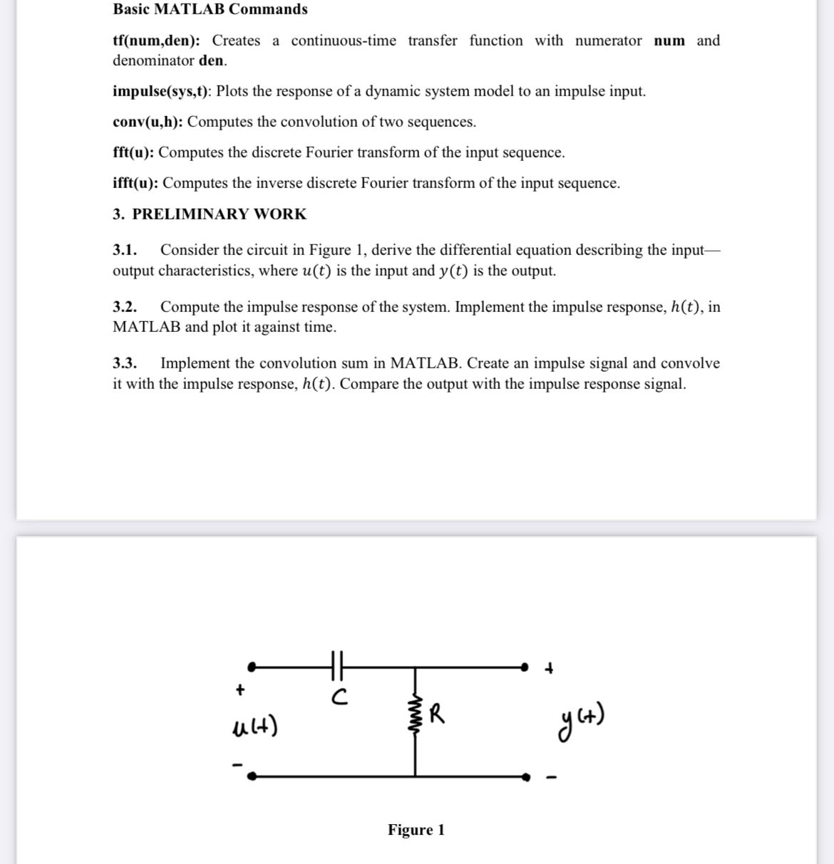 Solved Basic MATLAB Commandstf(num,den) Creates a