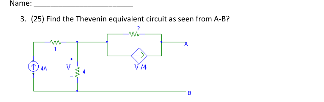 Solved Determine the equivalent circuit in ﻿thevenin seen | Chegg.com