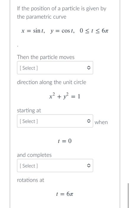 Solved Identify the parametric curve C which is given by | Chegg.com