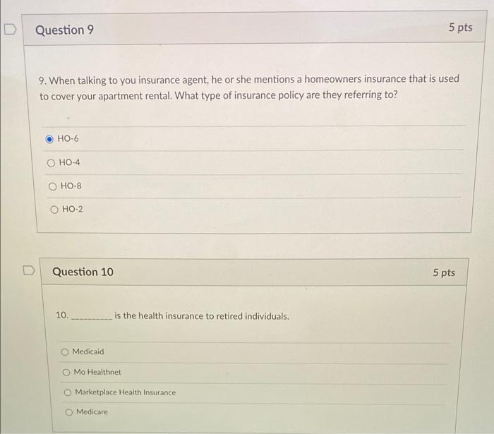 Solved Question 9 5 pts 9. When talking to you insurance | Chegg.com