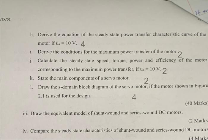 Solved Ii. Equivalent Model Of A Permanent Magnet DC Motor | Chegg.com