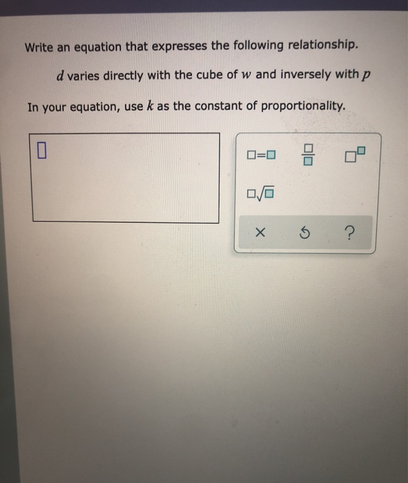 Solved Write an equation that expresses the following | Chegg.com