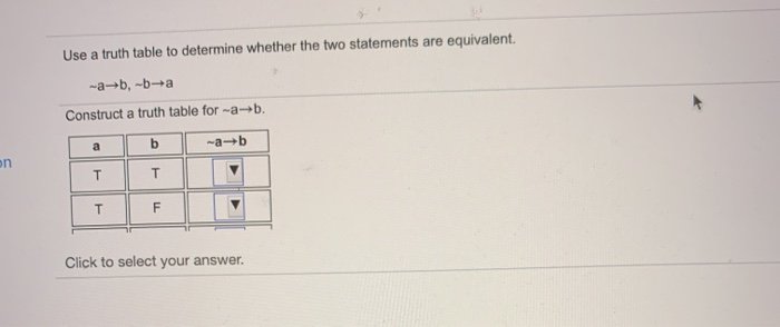 Solved Use a truth table to determine whether the two | Chegg.com