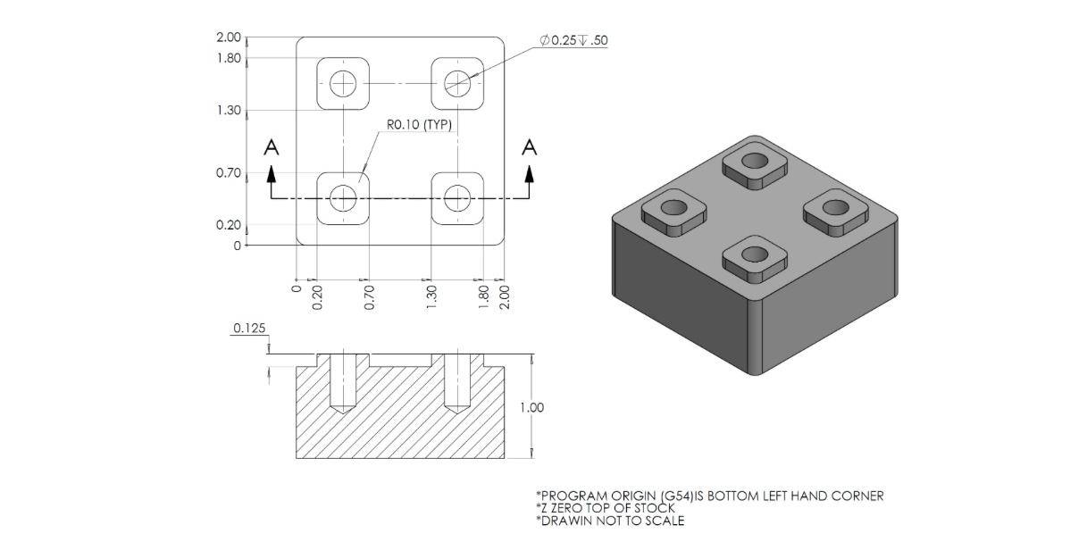 write the manuel g code for this and the given tools
