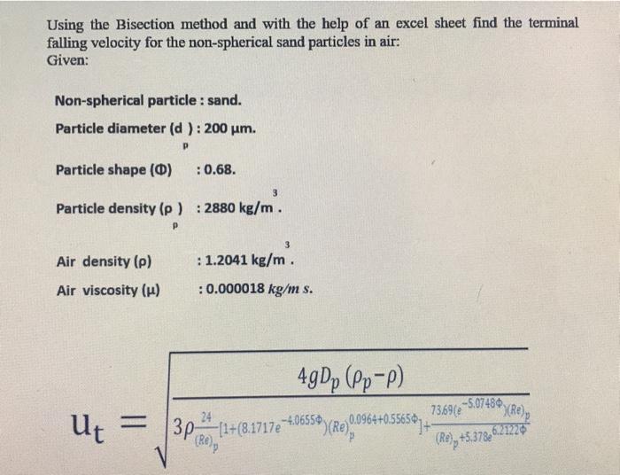 Solved Using the Bisection method and with the help of an | Chegg.com