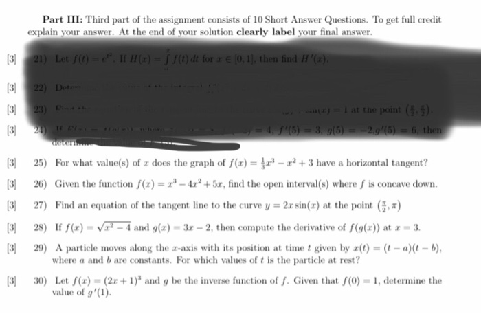 Solved Part III: Third part of the assignment consists of 10 | Chegg.com