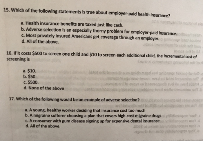 Solved 15. Which Of The Following Statements Is True Abou