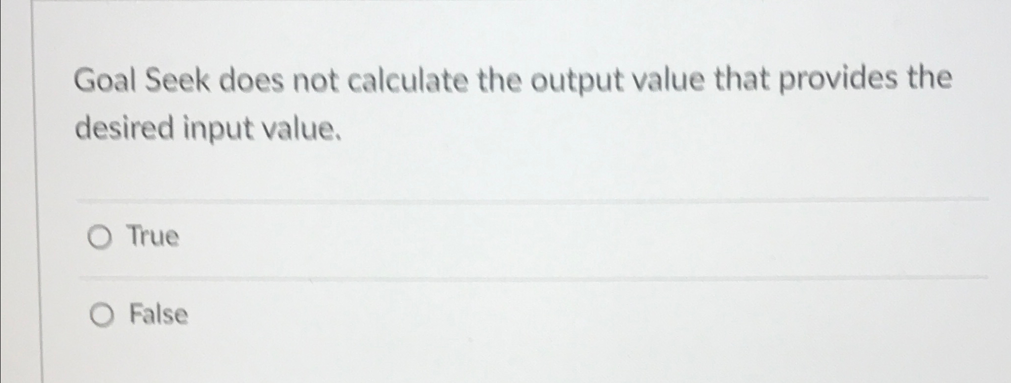 Solved Goal Seek Does Not Calculate The Output Value That | Chegg.com