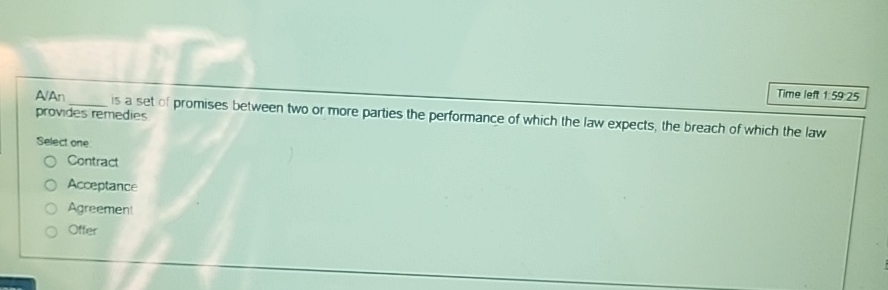 Solved A/An q, ﻿is a set of promises between two or more | Chegg.com