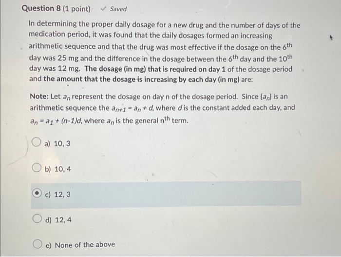 Solved Question 8 (1 point) ∨ Saved In determining the | Chegg.com