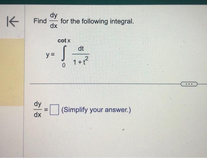 Solved K Find V dx dy dx y = || for the following integral. | Chegg.com