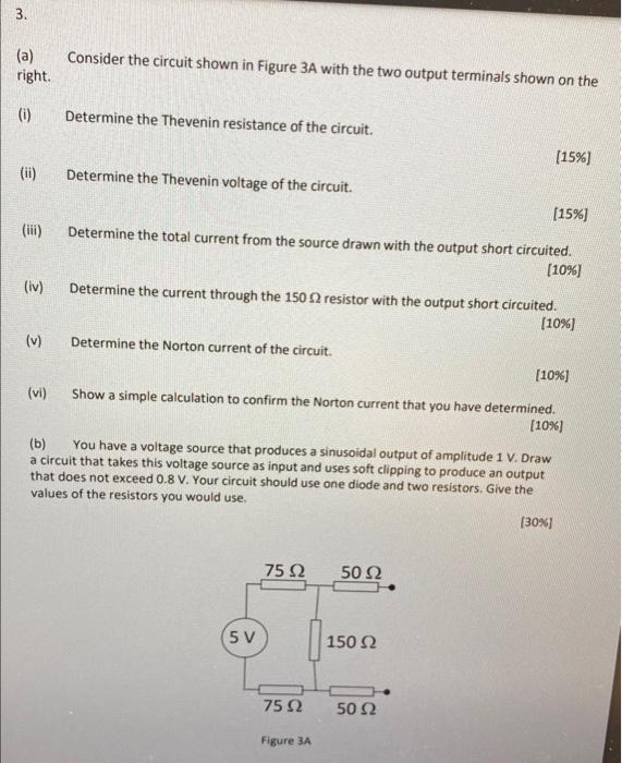 Solved 3. (a) right. Consider the circuit shown in Figure 3A | Chegg.com