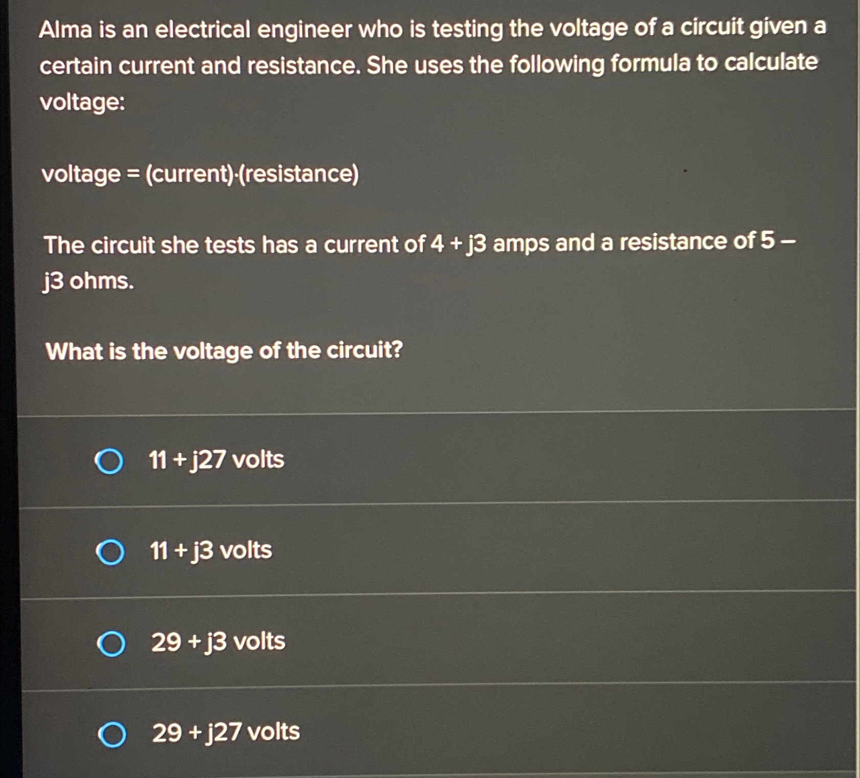 Solved Alma is an electrical engineer who is testing the | Chegg.com