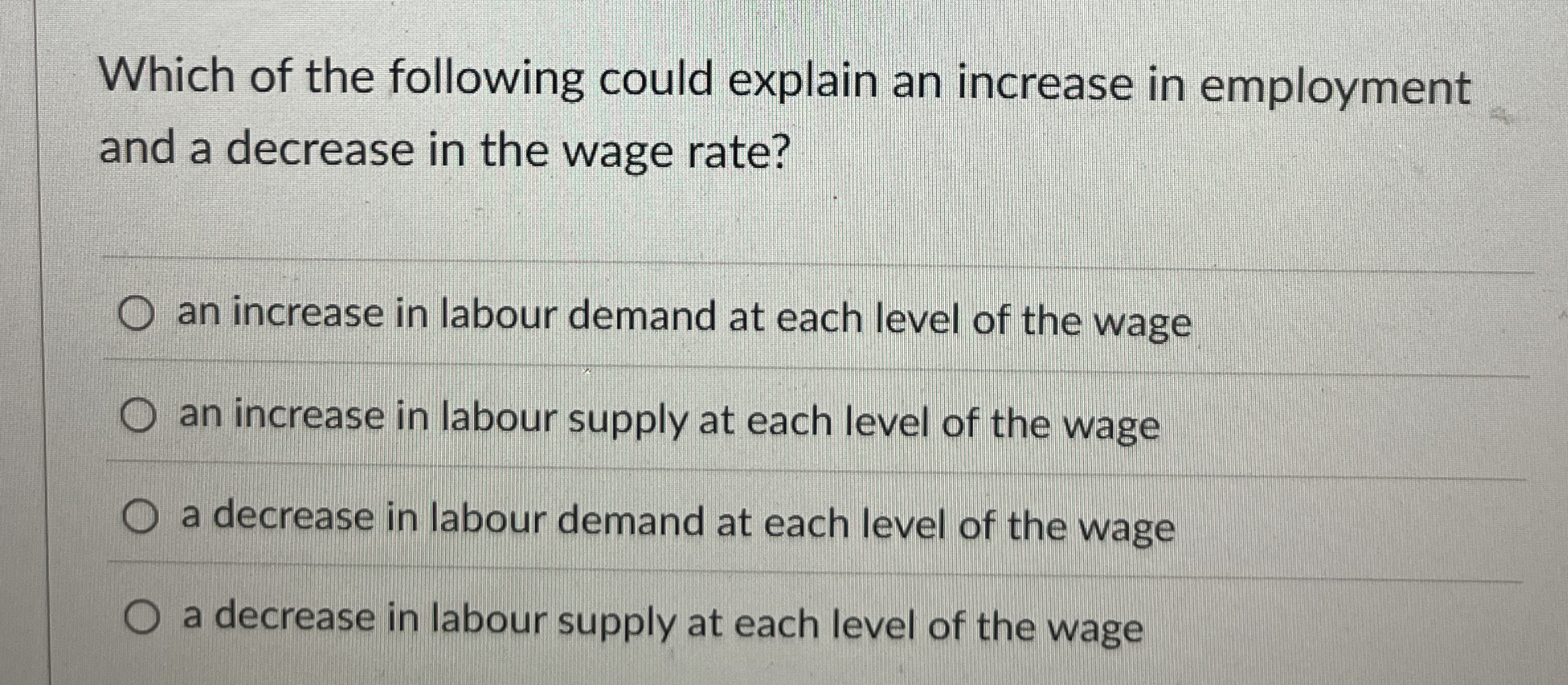 Solved Which of the following could explain an increase in | Chegg.com