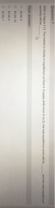 Solved Question 7 and the new equilibrium Refer to Figure | Chegg.com