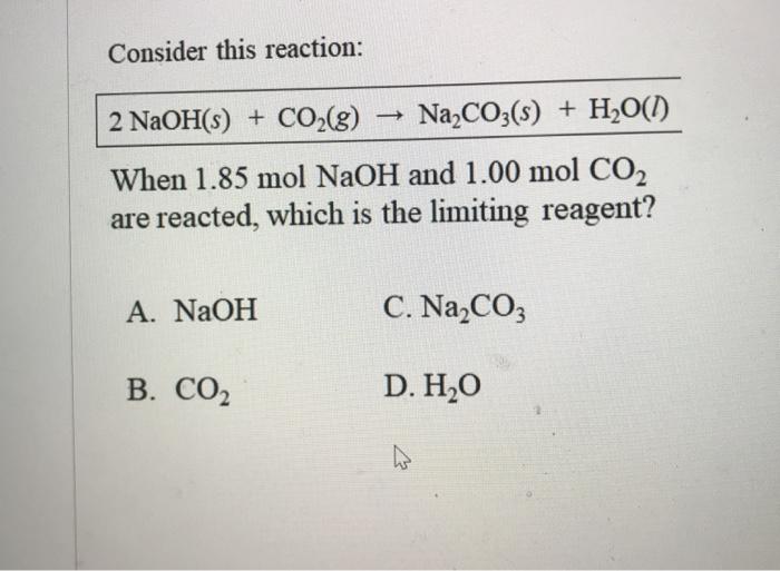 Phản ứng giữa NaOH và CO2