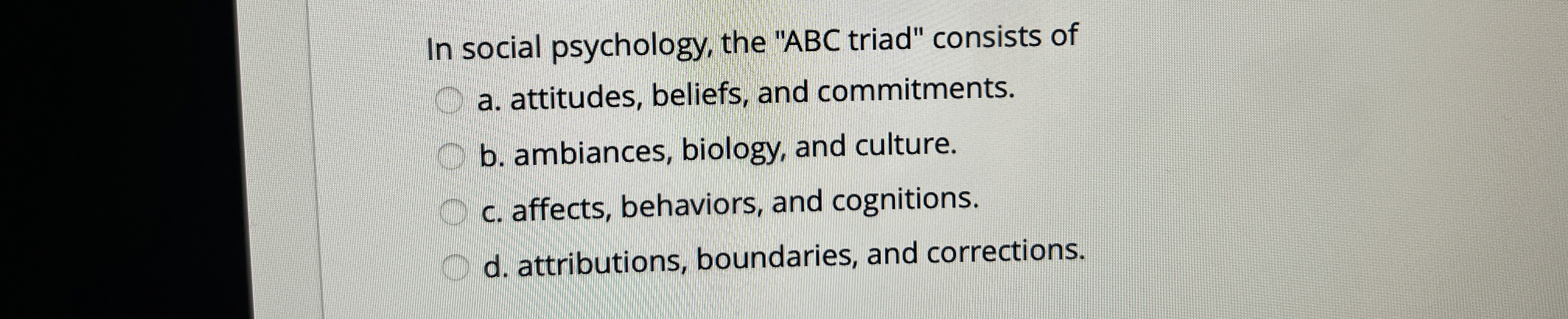 Solved In social psychology, the 