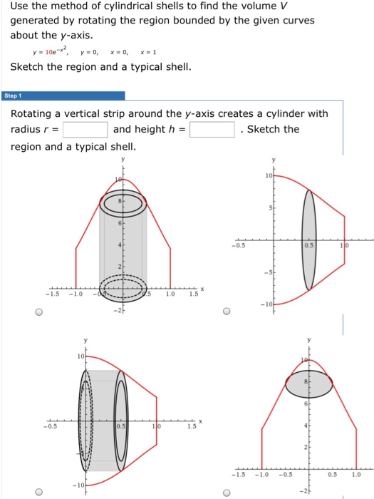Solved Use the method of cylindrical shells to find the | Chegg.com
