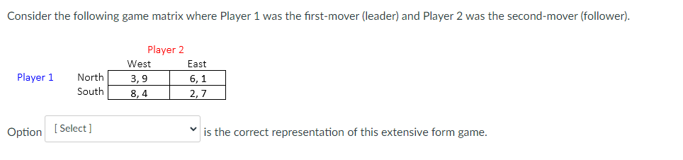 Solved Consider the following game matrix where Player 1 | Chegg.com