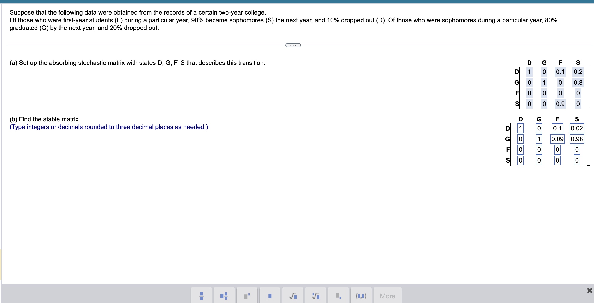 Solved Suppose that the following data were obtained from | Chegg.com