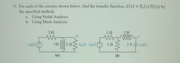Solved 1) For each of the circuits shown below, find the | Chegg.com