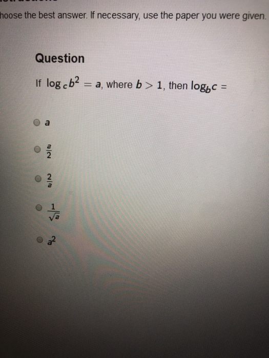 Solved hoose the best answer. If necessary, use the paper | Chegg.com