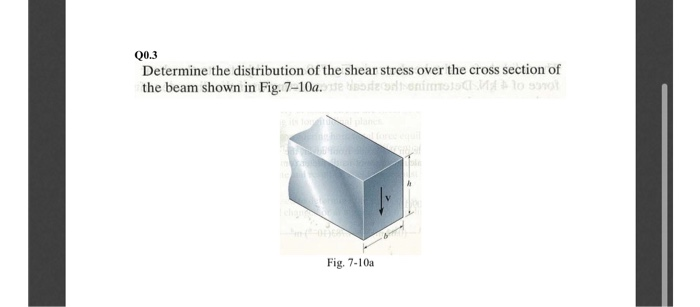 Solved 00.3 Determine the distribution of the shear stress | Chegg.com