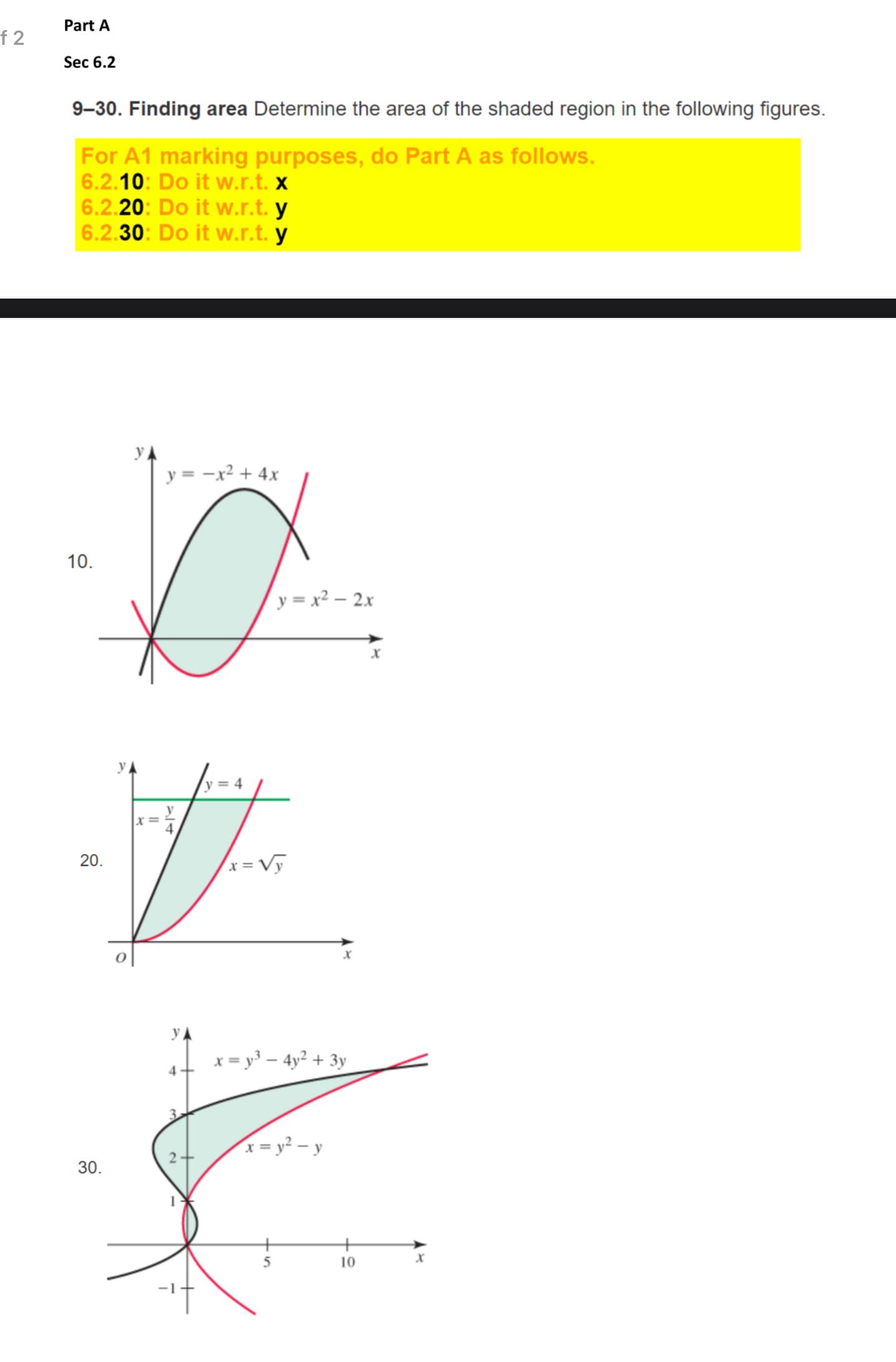 Solved Can you please solve Questions 10, 20 ﻿and 30Part | Chegg.com