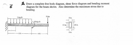 Solved 2 Draw A Complete Free Body Diagram, Shear Force 