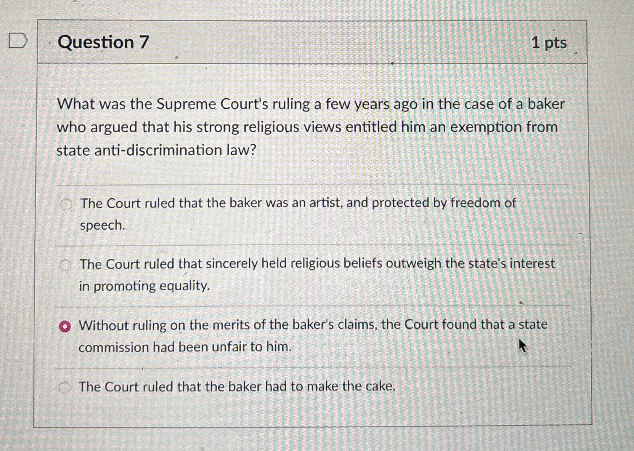 Solved Question 71 ﻿ptsWhat was the Supreme Court's ruling a | Chegg.com