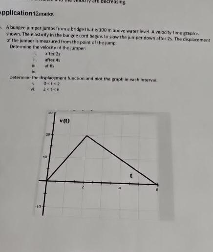 Solved pplication 12 marksA bungee jumper jumps from a | Chegg.com