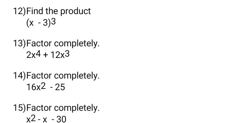 factor completely 2x 3 8x 2 3x 12