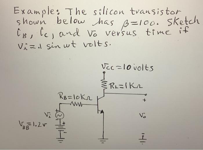 Example: The silicon transistor shown below has | Chegg.com