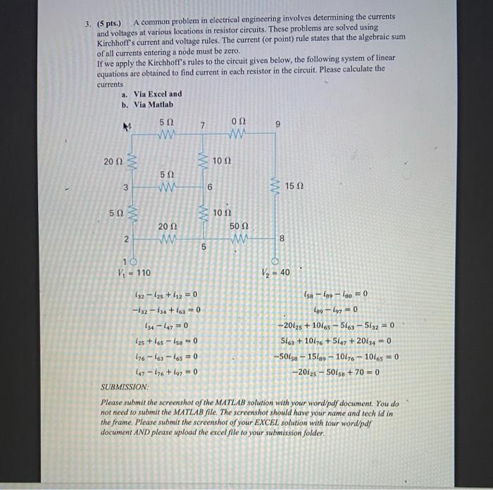 Solved 3. (5 pts.) A common problem in electrical | Chegg.com