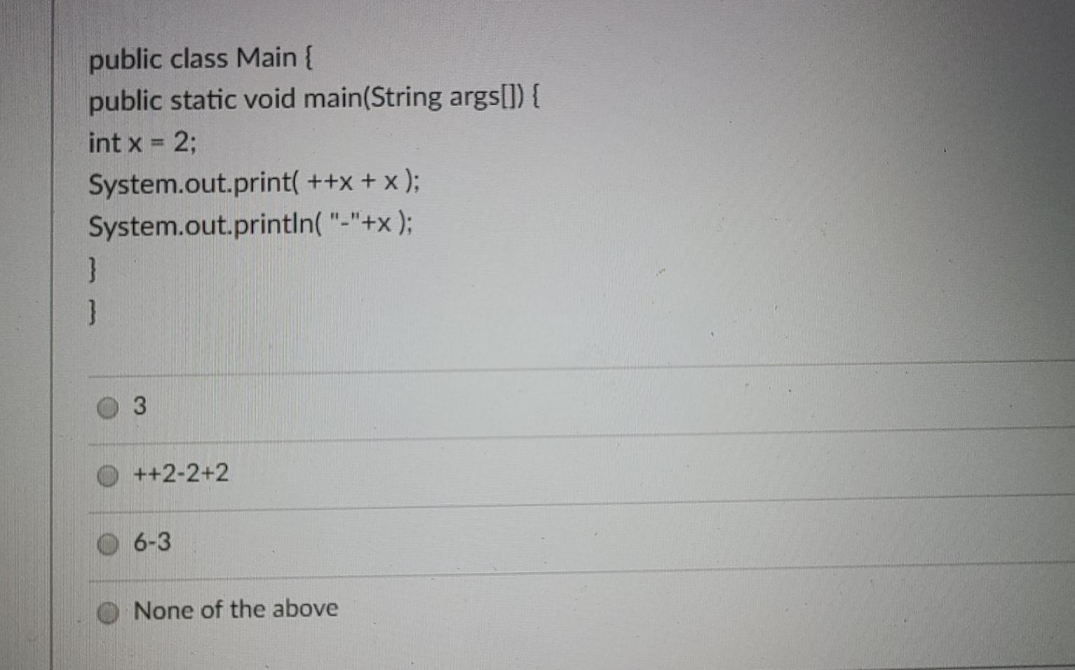 Solved public class Main public static void main(String | Chegg.com