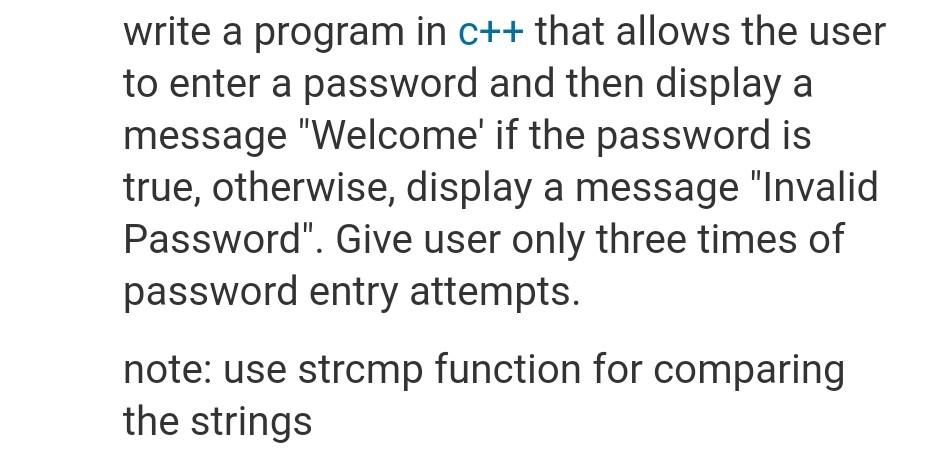 Solved write a program in c++ that allows the user to enter | Chegg.com