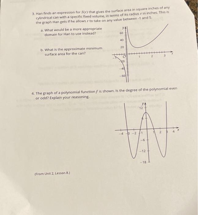 Solved Unit 2 Lesson 16 Cumulative Practice Problems 1. | Chegg.com