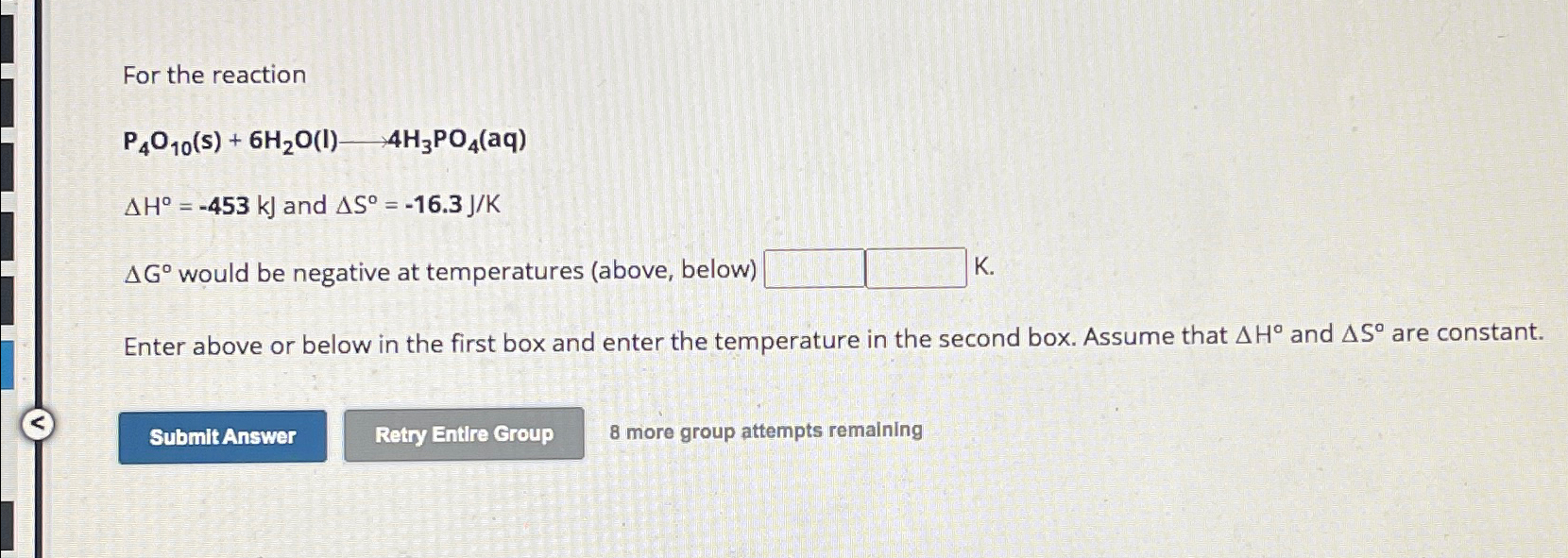 Solved For the reactionP4O10(s)+6H2O(l)-4H3PO4(aq)ΔH°=-453kJ | Chegg.com