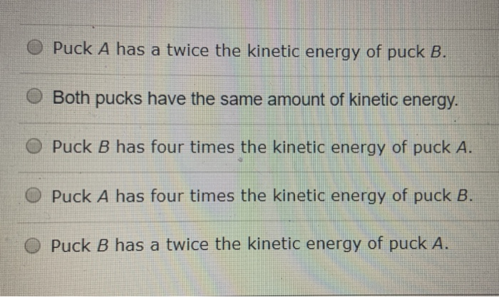 Solved The Diagram Below Represents Two Pucks On A | Chegg.com