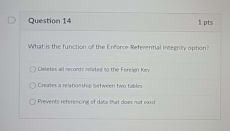Solved Question 141ptsWhat is the function of the Enforce | Chegg.com