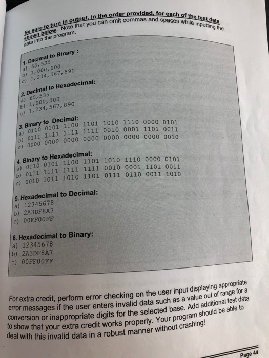 Solved Computer Lab Number Systems Construct an