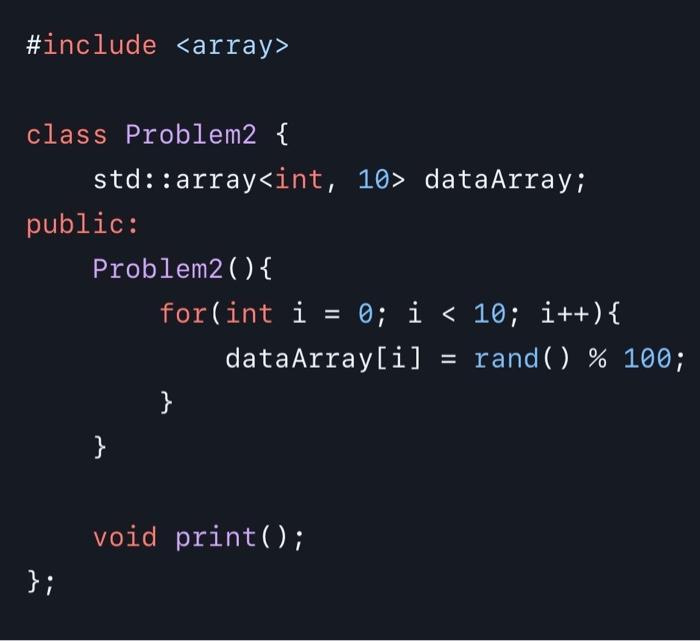 Solved a Add a method to Problem2.cpp that squares each | Chegg.com