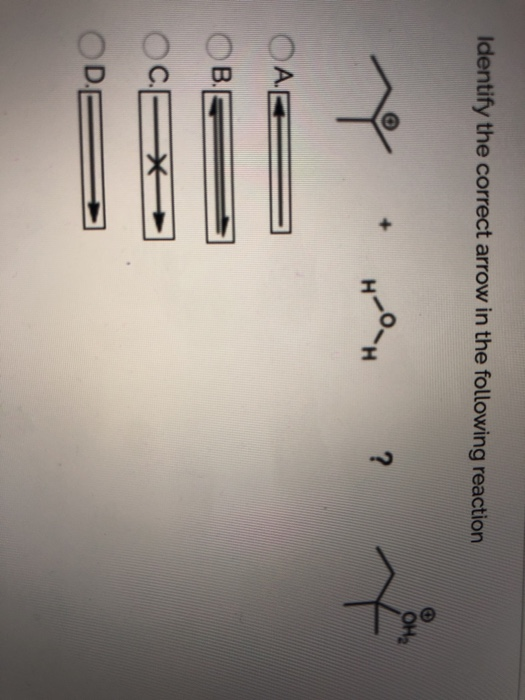 Solved Identify the correct arrow in the following reaction | Chegg.com
