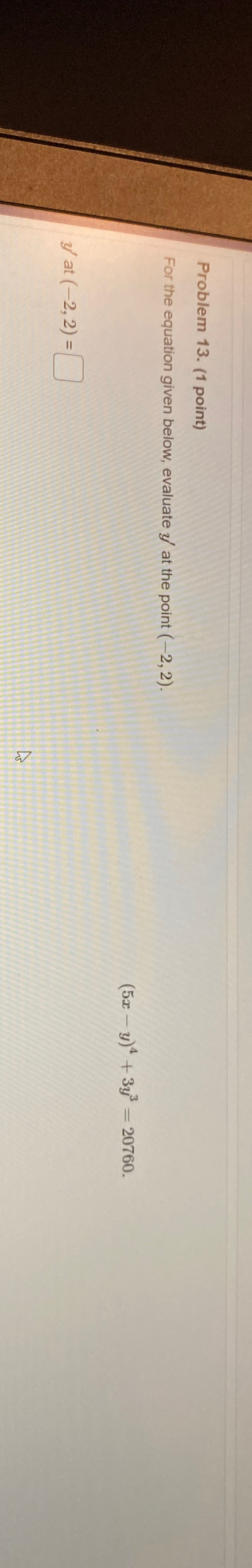 Solved Problem 13 1 ﻿point For The Equation Given Below