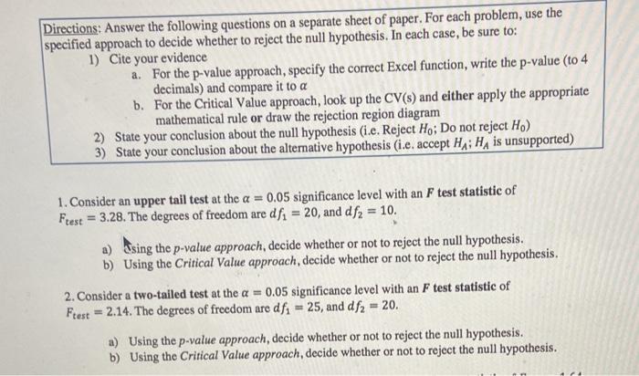 Solved Directions: Answer The Following Questions On A | Chegg.com