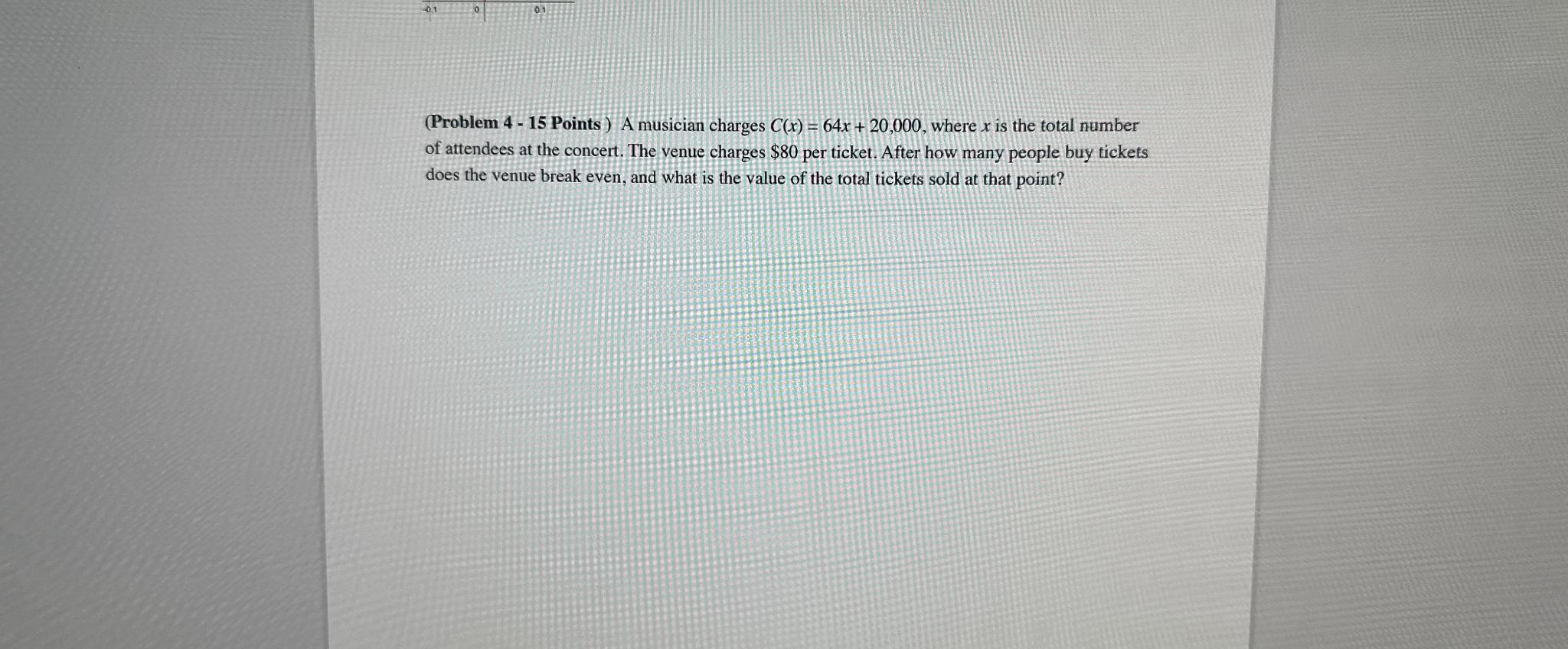 Solved (Problem 4-15 ﻿Points) ﻿A Musician Charges | Chegg.com