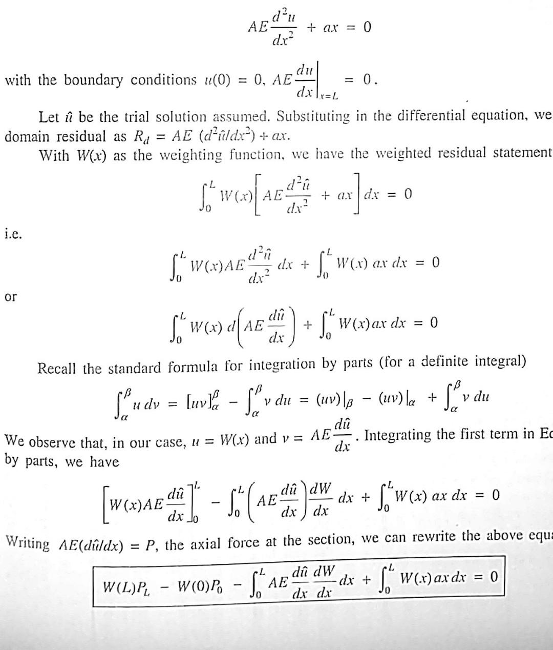 Solved Ax 0 Dx Du With The Boundary Conditions 0 Chegg Com