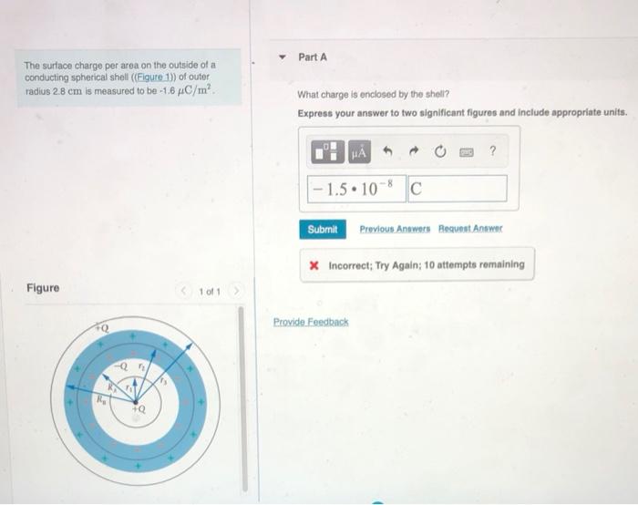 Solved the surface charge per area on the outside of a | Chegg.com