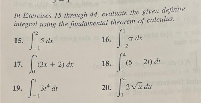 Solved In Exercises 15 through 44, evaluate the given | Chegg.com